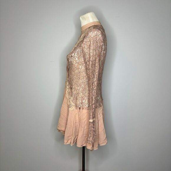 Free People- Pink Lace Dress - Picture 4 of 4